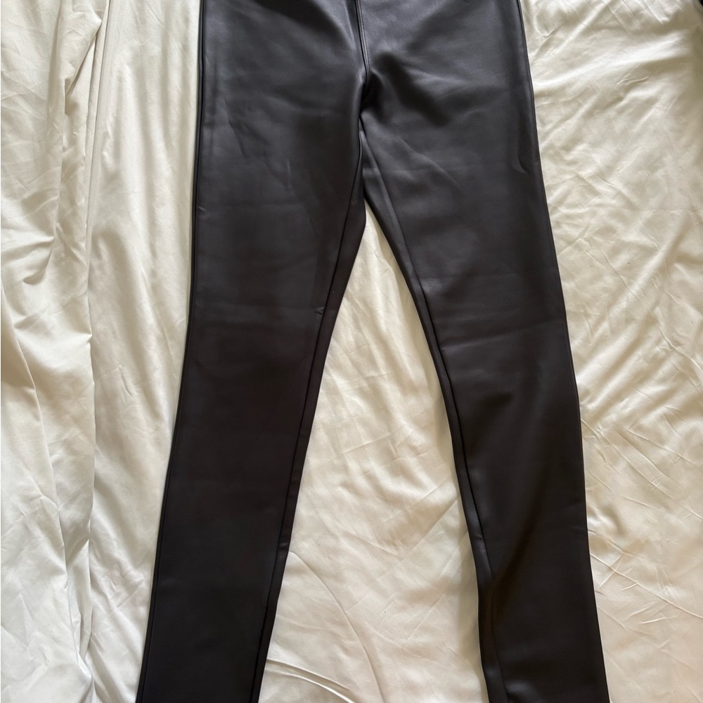 Express Brown Faux Leather Leggings